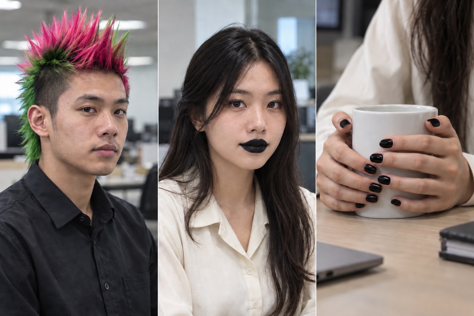 Punk-style hair colours
