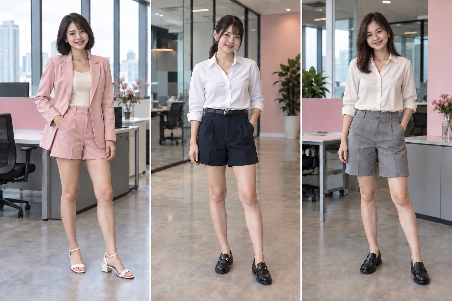 A tailored shorts suit